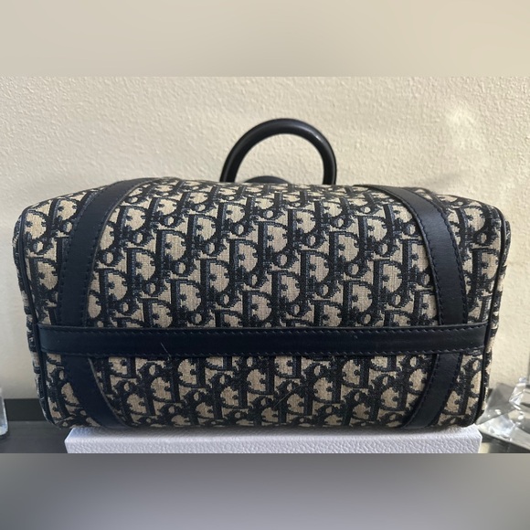 SALE- CHRISTIAN DIOR Monogram Trotter Boston Bag w Iconic DIOR Charm - Picture 6 of 14